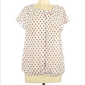 Liz Claiborne Short Sleeve Blouse Size Med Print‎